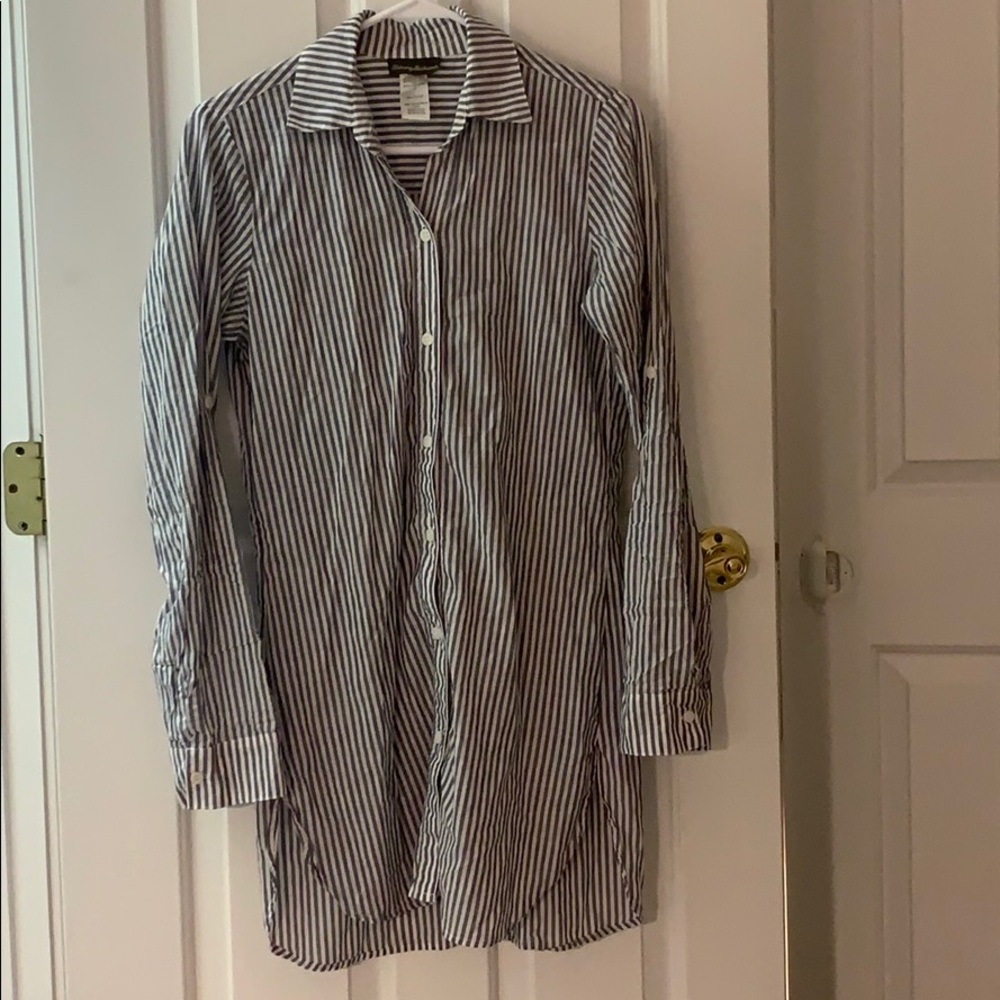 Striped beach cover up
